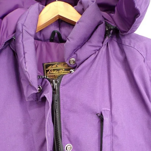 Eddie Bauer Vintage Made in USA Women's Goose Down Hooded Expedition Parka - M - Picture 3 of 12